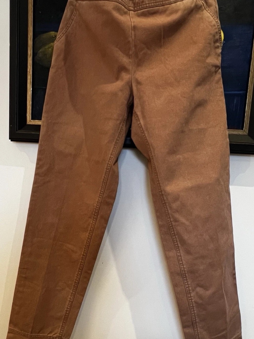 CHANEL Vintage Dusty Rose Denim Jeans CC Logo Leather Patch